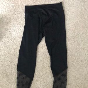 NWT black leggings with mesh star bottom